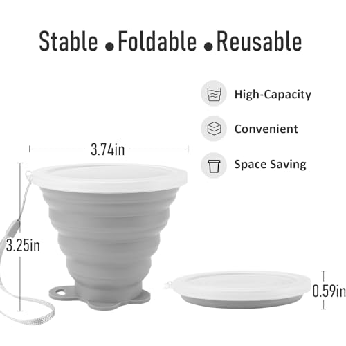 Silicone Collapsible Travel Cup (2 Count)
