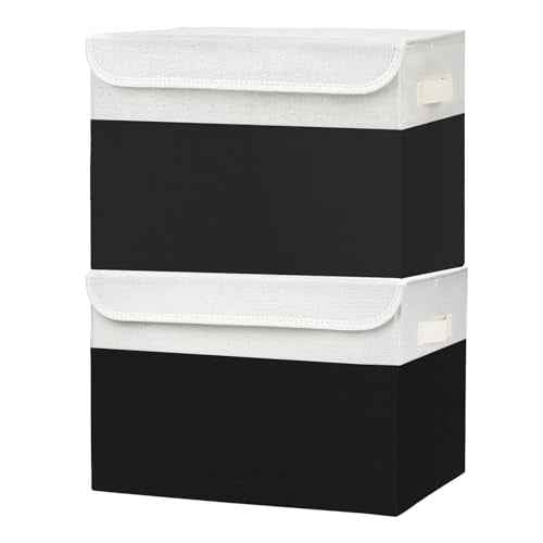 Large 42 Quarts Fabric Storage Bins with Lids [2