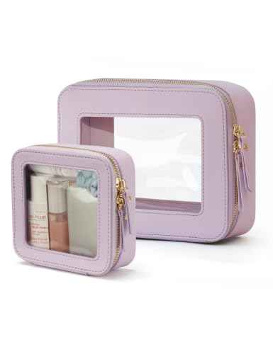 Clear Makeup Bag with Zipper (2 Count)