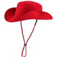 Summer Sun Hat for Men Women UV Protection Safari Hat for Fishing Hiking Outdoor Cowboy Bucket Hat UPF 50+ Red