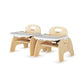 Easy Serve Low 7" Wood Feeding Chairs Highchairs (2 Count)