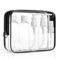Clear Toiletry Bag with Refillable Travel Bottles Set
