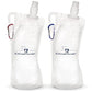 1L Clear Collapsible Water Bottles (2 Count)