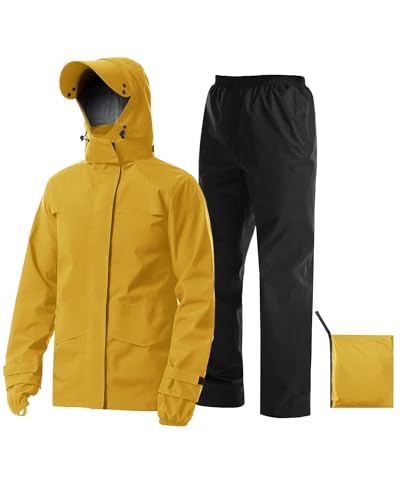Rain Suit Waterproof Breathable Lightweight 2 (2 Count)