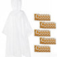 Disposable Adult Rain Ponchos Clear Emergency Raincoat (50 Count)