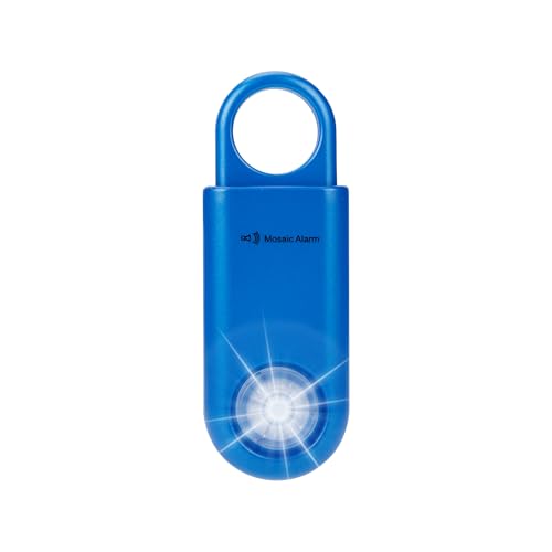 130db Personal Safety Alarm with Ultra Bright Strobe Light. Blue