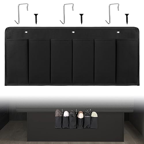6‑Large‑Pocket RV Bedside Hanging Organizer with Sturdy Hooks