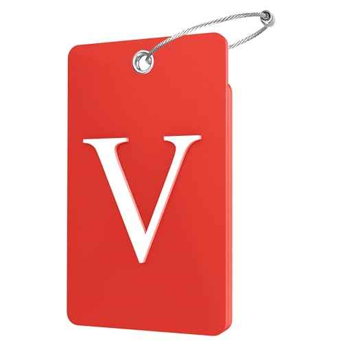 2 Pack Initial Luggage Tags for Suitcases Airplane Travel Essentials (2 Count)