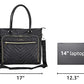 Chelsea Quilted Chevron 15" Laptop & Tablet Business Tote with Removable Shoulder Strap