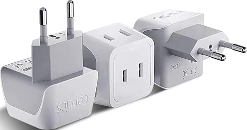 European Travel Plug Adapter (3 Count)