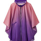 Adults Rain Poncho Waterproof Raincoat Women Gradient Hood with Pocket