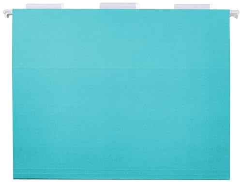 Hanging File Folders with Adjustable Tabs for Document Organization (25 Count)