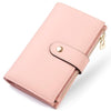 Womens Wallet RFID Blocking Leather Trifold Clutch Wallet Credit Card Holder Ladies Travel Wallet Purse with Passport