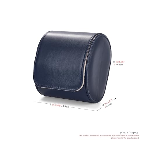 Single Watch Travel Case Dark Blue