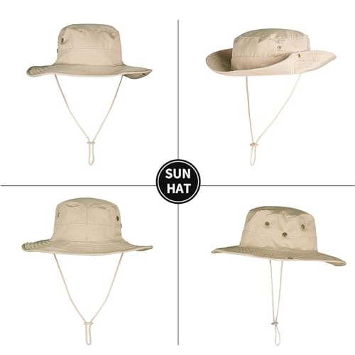 Sun Hats for Men Women Safari Hat Foldable Fishing Hat UPF 50+ Bucket Hat