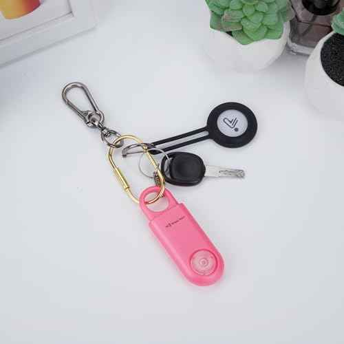 130db Personal Safety Alarm with Ultra Bright Strobe Light. Hot Pink