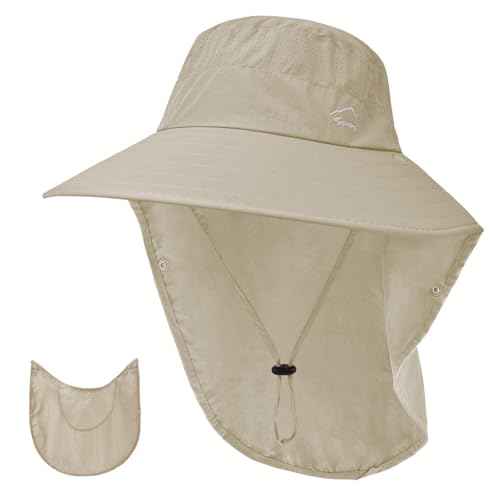 Sun Hat for Men Women with Neck Flap