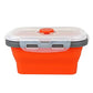 ECOmorning 3 Piece Silicone Food Storage Containers Collapsible Silicone Bowl with Airtight Silicone Lids