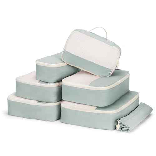 7 Set Packing Cubes Durable Packing Organizers Bag Organizer Bags Travel Carry on Suitcase Luggage for Women