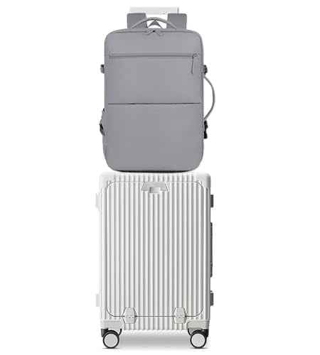 2 pcs PC Aluminum Frame Carry On Luggage Set