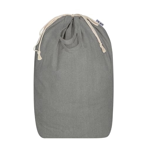 Canvas Laundry Bag with Handles & Square Base