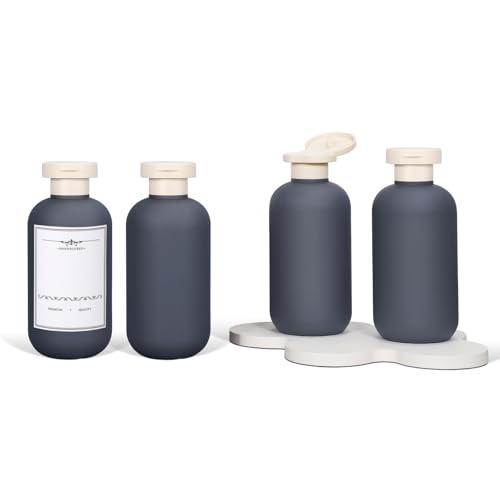 6.7oz Refillable Plastic Travel Shampoo Bottles (4 Count)