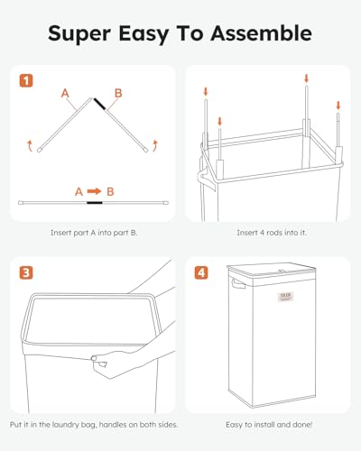 100L Laundry Hamper with Lid