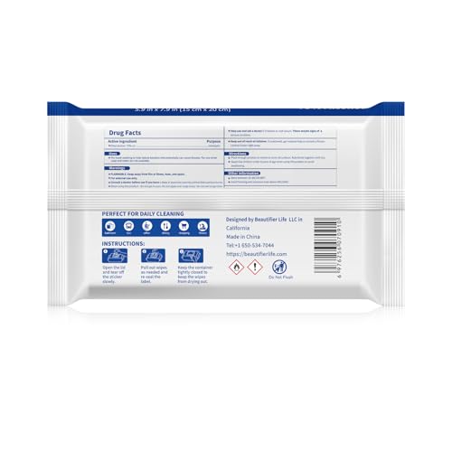 Unscented Sanitizer Wet Wipes (50 Count)