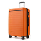 Large Suitcase 28in Expandable ABS+PC 8pcs Silent Wheels Orange