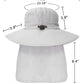 Outdoor Sun Hats with Stowable Neck Flap for Men Women UPF 50+ Mesh Summer Bucket Hat Wide Brim for Fishing Safari Hiking Light Grey