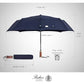 Folding Umbrella Lux Hardwood Handle Auto Open Close Dark Navy