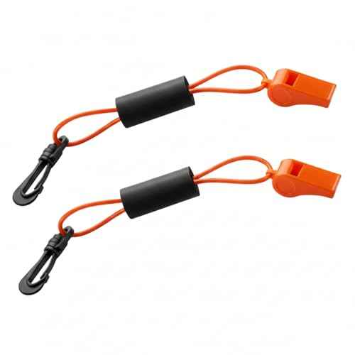 2 Pcs Marine Whistle Lanyard Float (2 Count)