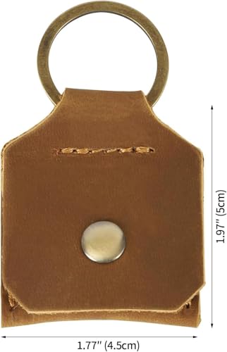 Genuine Leather SD Card Holder Keychain