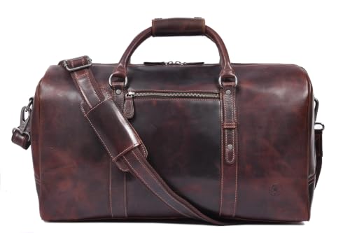 Leather Travel Duffel Bag