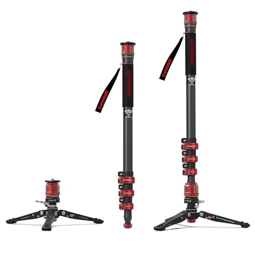 71”Carbon Fiber Monopod with Feet Cobra 3 Monopod C180F
