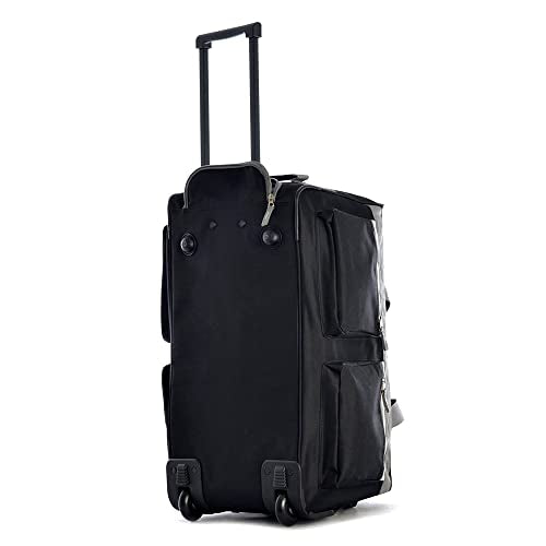 29 inch Jumbo Size 8 Pockets Wheeled Rolling Duffel Bag Water Resistant Luggage Lightweight Travel Suitcase with Retractable Handle