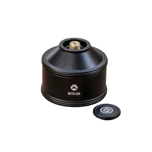 CAMPINGMOON Empty Refillable Canister for Backpacking Camping EN417 Lindal Valve Black 35g BKTC