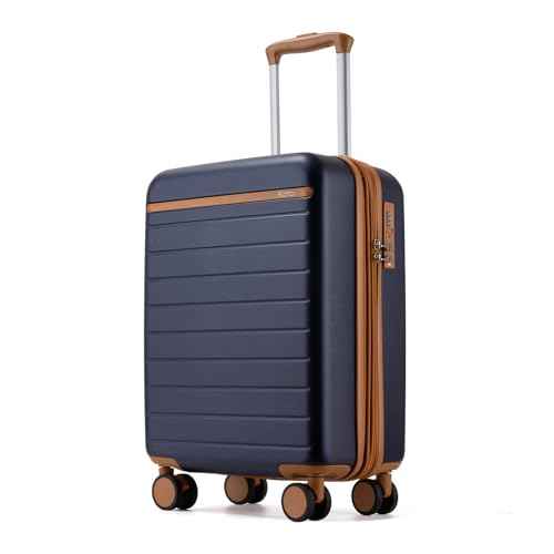Carry On Suitcase 20in Expandable ABS+PC Airline Approved Navy
