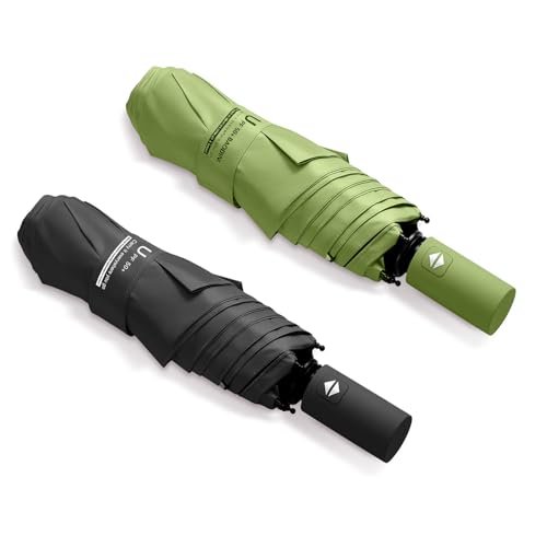 Small Compact Travel Umbrella with UV Protection for Sun & Rain