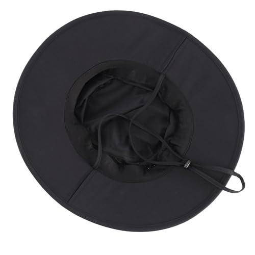 UPF50+ Sun Hats for Men Women Wide Brim Fishing Hat Summer Bucket Safari UV Protection Cap for Hiking Gardening Black