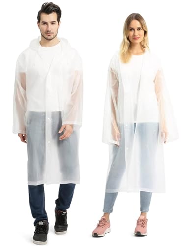 2 Pack Portable EVA Raincoats for Adults (2 Count)