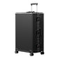 Luggage PC+ABS Aluminum Frame Zipperless Checked Luggage Hard Shell Suitcase with TSA Lock Double Spinner Wheels 28 Inch Black