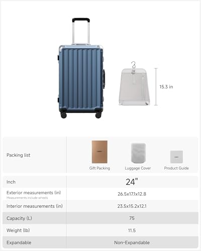 24 Inch Zipperless Checked Luggage