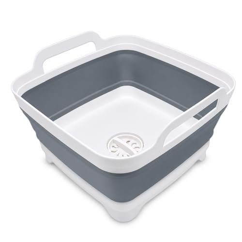 Collapsible Dish Basin with Drain Plug