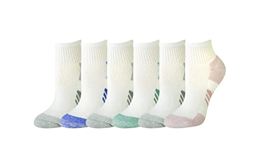 Women's 6 Pack Performance Cotton Cushion Athletic Ankle Socks Sockshosiery