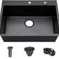 33 Inch Black Kitchen Sink