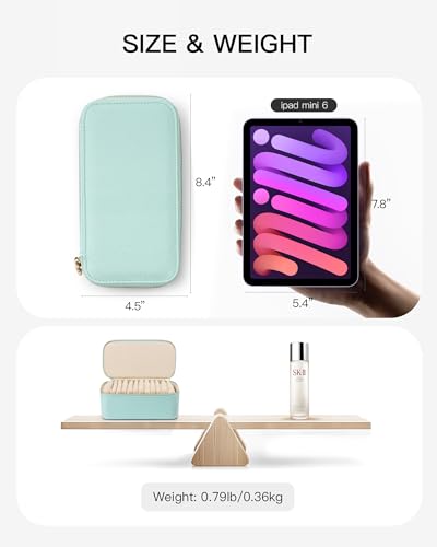 Jewelry Travel Case with Clear 12 Velvet Bags