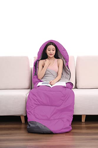 Sleeping Bags for Adults Kids Boys Girls Backpacking Hiking Camping Microfiber Liner