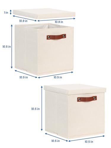 Foldable Fabric Storage Bins with Lids (2 Count)