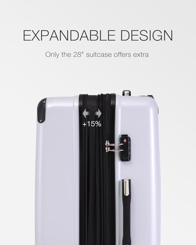 Luggage Set Lightweight and Durable Hardshell (5 Count)